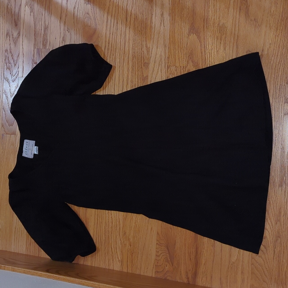 Anthropologie black cotton dress